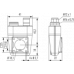  Разъём /корпус   TWINTUS M16 / M12 с фланцем-25 x 25 мм поверхность черная  7.848.3000.0В